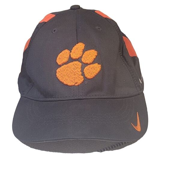 Nike Clemson Tigers Hat Black Orange Legacy 91 One Size Adjustable GUC - Picture 2 of 9